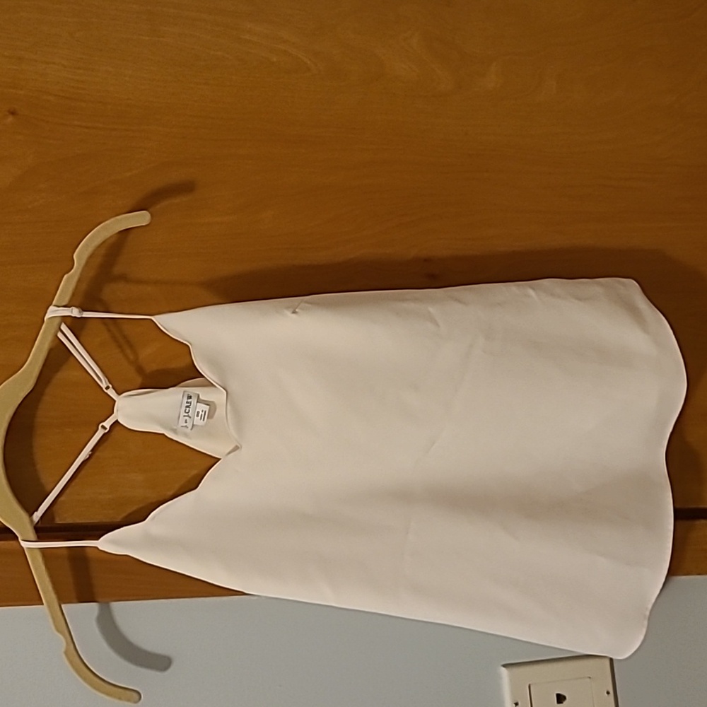 Cream JCrew racer back cami